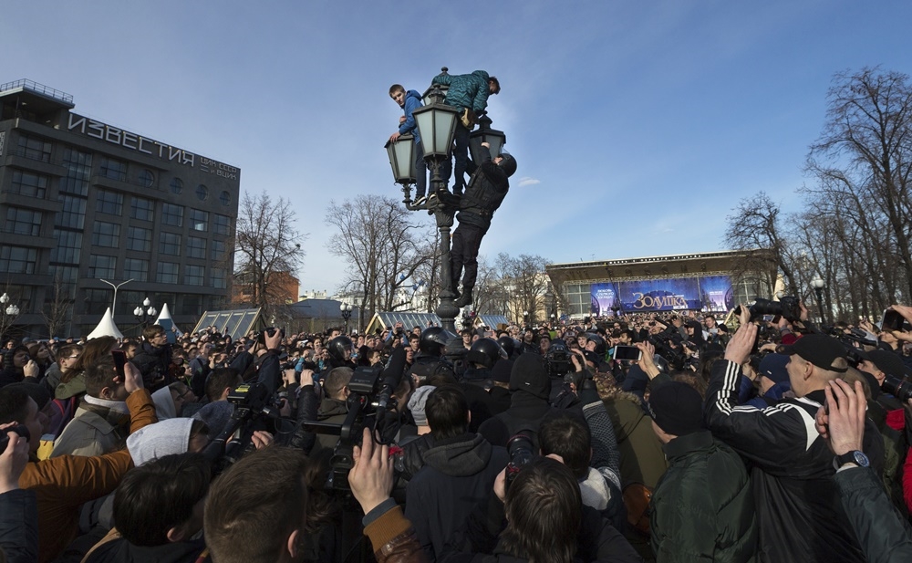 러시아서 '부패척결' 대규모 반정부 시위