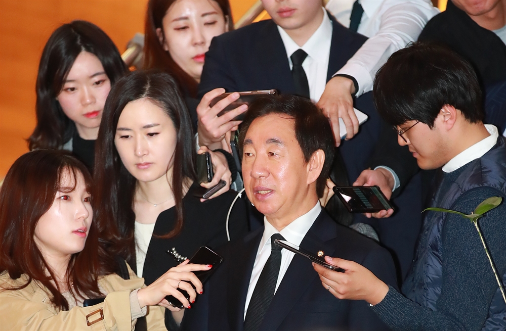 조양호 회장 빈소를 찾은 김성태 자유한국당 의원