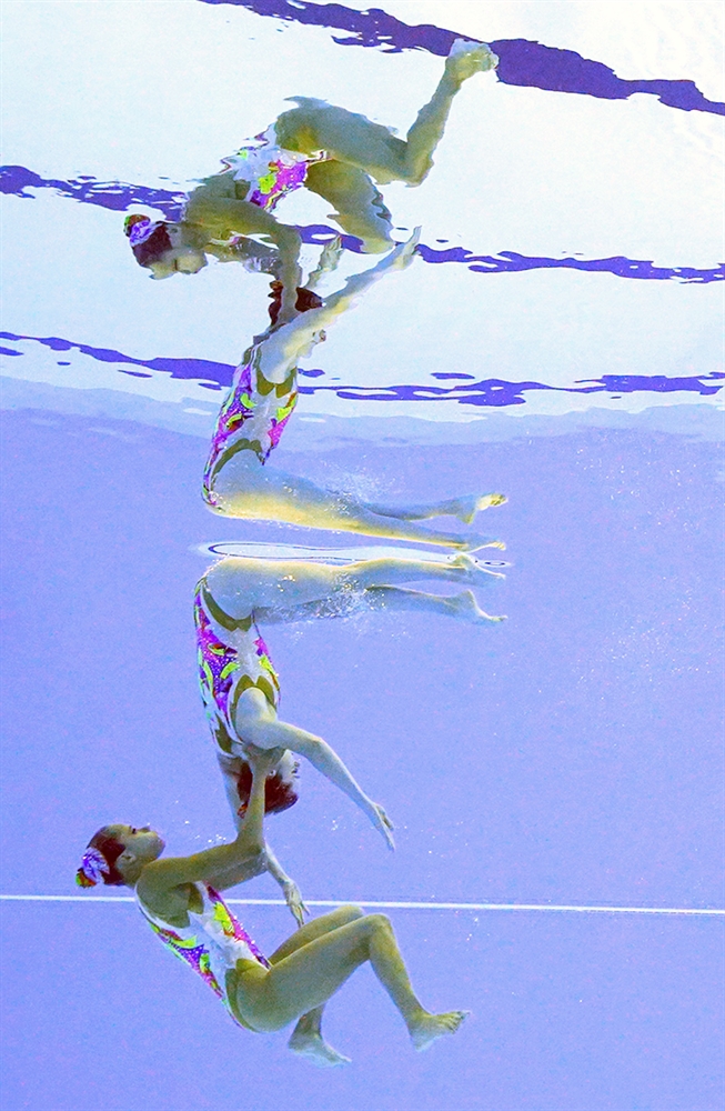 광주수영대회 명경기를 펼치는 선수들