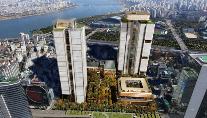 현대차그룹 55층 2개동 ‘신사옥 조감도’ 공개 …친환경 랜드마크 조성