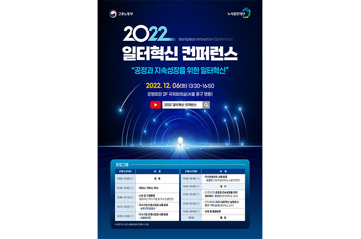 고용노동부, ‘2022년 일터혁신 컨퍼런스’ 개최